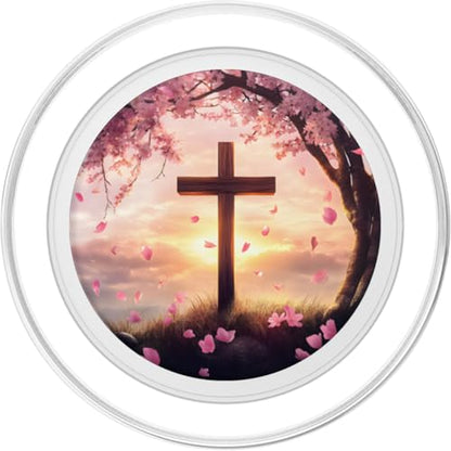 Christian Cross PopSockets PopGrip for MagSafe - style: Magnetic PopGrip
