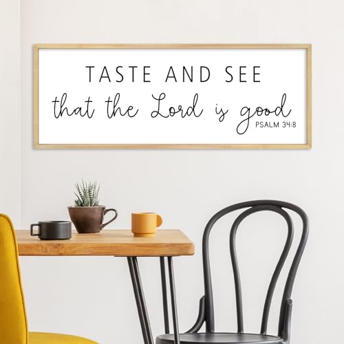 YWMZYKJGS Oh Taste And See That The Lord Is Good Wall Decor, 32"×12", Wood - color: Taste And See That The Lord Is Good (Wood), size: 32"L x 12"W