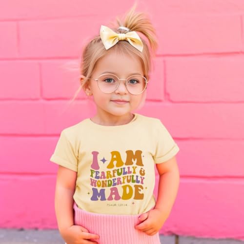 IAM A Child of God Christian Shirts for Kids Toddler Jesus Religious Tee Tops Bible Verse Clothes 2-7 Years - color: Fearfully and Wonderfully Made#3, size: 2T
