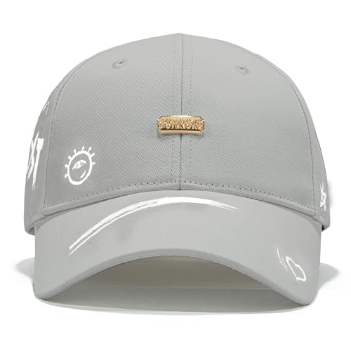 Baseball Cap for Women Men - Adjustable Size Hat - color: Light Grey