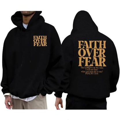 Christian Hoodies for Men Bible Religious Sweatshirts Jesus Hoodie - color: Black01, size: Medium