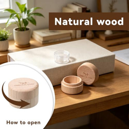 Wooden Umbilical Cord Keepsake Box with Transparent Acrylic Box, Minimalist Baby Keepsake Boxs Modern Tooth Fairy Boxs Fetal Hair Memorial Storage for Christening Gift Baby Shower Pregnancy (Leaves)