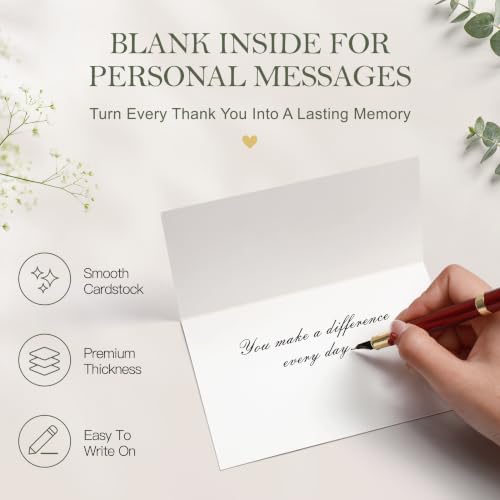 30-pack Thank You Cards Bulk with Envelopes & Stickers, Blank Note Cards