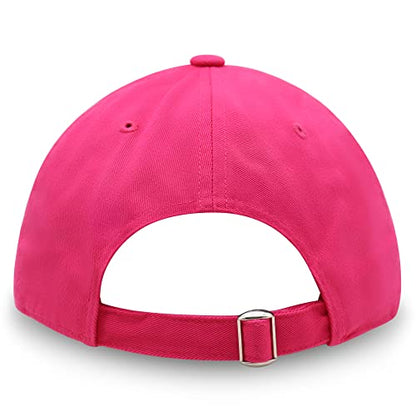 JPAK Heart and Cross Premium Dad Hat Embroidered Cotton Baseball Cap Christian Faith - color: Hot Pink