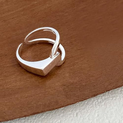 Handmade Rings 925 Sterling Silver Band Ring Adjustable Open Knuckle Rings Thumb Ring Statement Rings for Women Minimalist Jewelry - color: Pattern 4