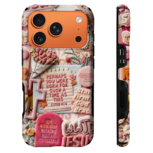 Compatible with iPhone 18 Pro Max/iPhone 17 Pro Max Case,Wireless Charging Compatible,Patented 2‑in‑1 Dual‑Layer Protection,Hot Transfer Print Hard Shell Cover - Bible Verse Aesthetics - color: Bible verse aesthetics, size: iPhone 18 Pro Max/iPhone 17 Pro