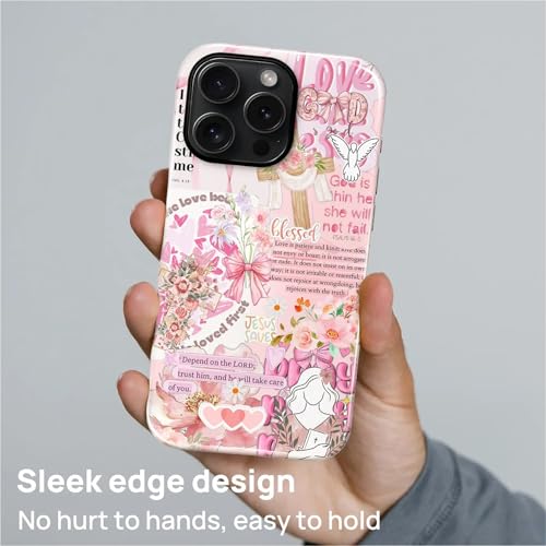 Magnetic Case for iPhone 16 Pro Max, Compatible with Magsafe PC Hard Shell & Silicone Inner Bumper Anti-Scratch Full-Body Cover Shockproof Slim Design Retro Newspaper Collage Religious Jesus - color: Retro Newspaper Collage Religious Jesus, size: iPhone 1