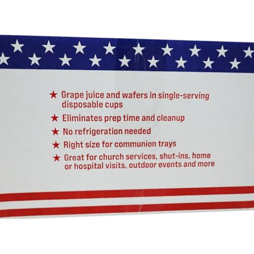 100 Prefilled Communion Cups with Premium Red Grape Juice and Wafers by Cup of Life – Fresh, Convenient, and Ready to Serve