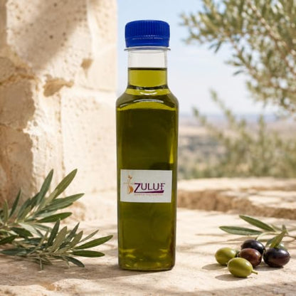 Zuluf Holy Land Olive Oil Pure Anointing Oil from Jerusalem Bethlehem Blessed Christian Prayer for Baptism Christening Godparent Faith Gift Unscented Olive Base 8.5 Fl Oz Single Bottle