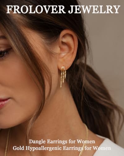 Dangle Earrings for Women Trendy Triple Huggie Hoop Stud Earring - color: E. Spiked