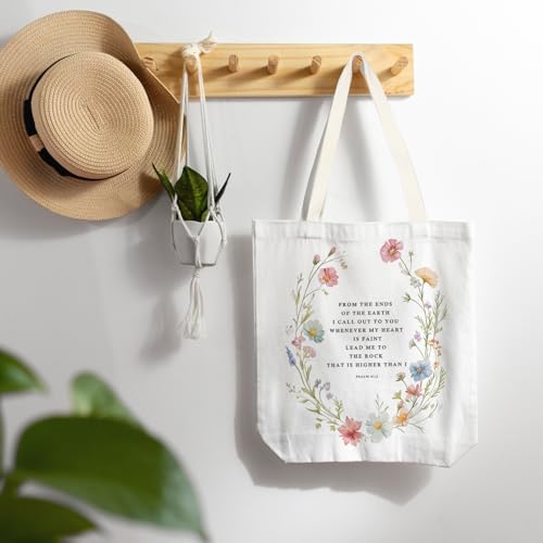 FBB Christian What's the Best that Could Happen Inspirational Tote Bag - color: Psalm 61:2 - Circle