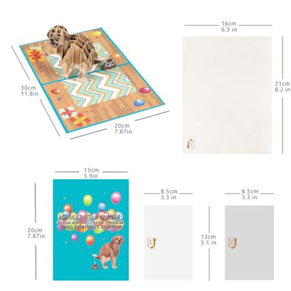 Funny Dog Pop Up Card, Father's Day Funny Cards - color: Funny Dog