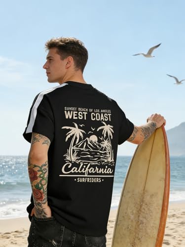 Christian Faith Over Fear Shirt for Men Jesus Religious Shirts Oversized T-Shirt - color: Ca-black, size: Medium