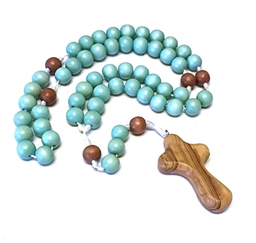 BC Inspirations Wooden Rosary (Sea Blue) - color: Sea Blue