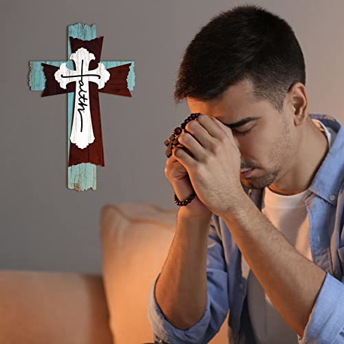 Yookeer Large Wooden Christian Wall Cross Religious Decor Art