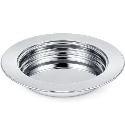 Zhehao 1 Pcs Communion Plates for Church Communion Bread Tray Plate Church Supplies Set Polished Stainless Steel Tray (Silver) - color: Silver
