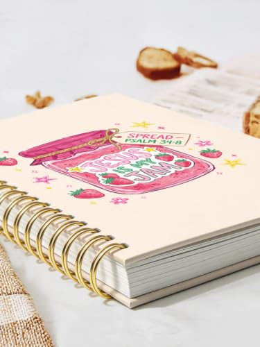 Strawberry Jesus Christian Notebook Journal for Women 5.5x8.3 - color: jesus is my jam