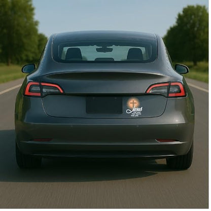 The Way The Truth The Life Christian Car Decal - color: The Way the Truth the Life Cross