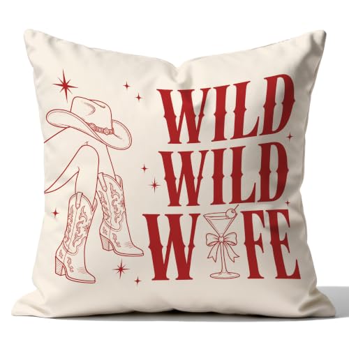 Retro Cocktail Cowgirl Pillow Cover 18x18 Double-Sided - color: Color-19
