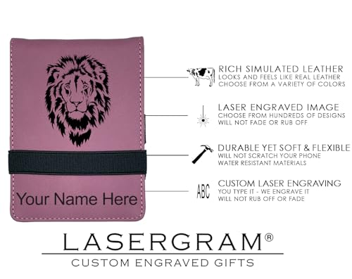 LaserGram Mini Padfolio with Notepad and Pen, Celtic Cross, Personalized Engraving Included (Pink) - color: Pink