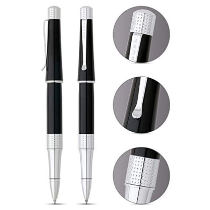 Cross Beverly Refillable Gel Ink Rollerball Pen, Medium Rollerball, Includes Premium Gift Box - Black Lacquer - color: Black, style: Rollerball Pen