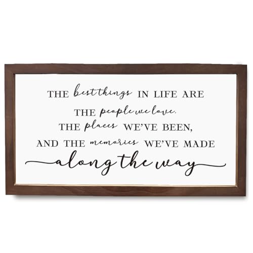 Christian Decor, Christian Wood Framed Sign, Decor for Religious Family, Motivational Gift for Friends Family, Bible Verse Wall Artwork, Inspirational Wall Decoration, Religious Art Metope Decoration - color: THE Best things IN LIFE ARE people we love