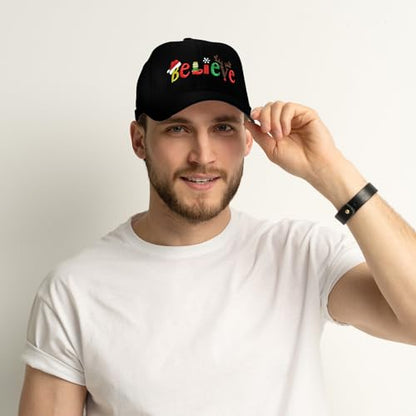 Embroidered Baseball Cap for Women Men Adjustable Baseball Hat Black Baseball Cap Trucker Hat - color: Christmas