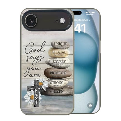God Cross Wood Grain Phone Case Compatible with iPhone 17 Air Case - color: Pattern 3, size: for iPhone 17 Air