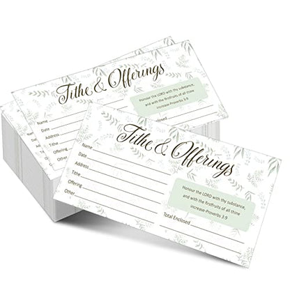 Eaasty 200 Pcs Church Offering Envelopes Bill Size Donation,Leaves Style - style: Leaves Style