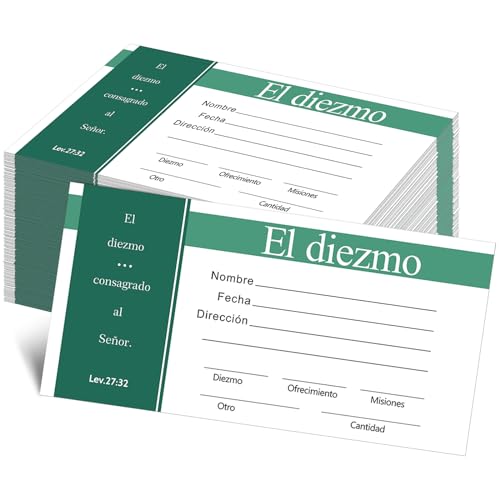 Woanger 500 Count Spanish Offering Envelopes Tithe Donation Tithes and Offering for Church Supplies(Stylish) - style: Stylish
