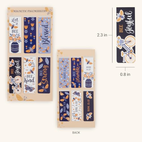 Christian Art Gifts Magnetic Scripture Bookmark Set with Bible Verses - color: Bee Kind