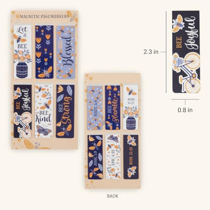 Christian Art Gifts Magnetic Scripture Bookmark Set with Bible Verses - color: Bee Kind