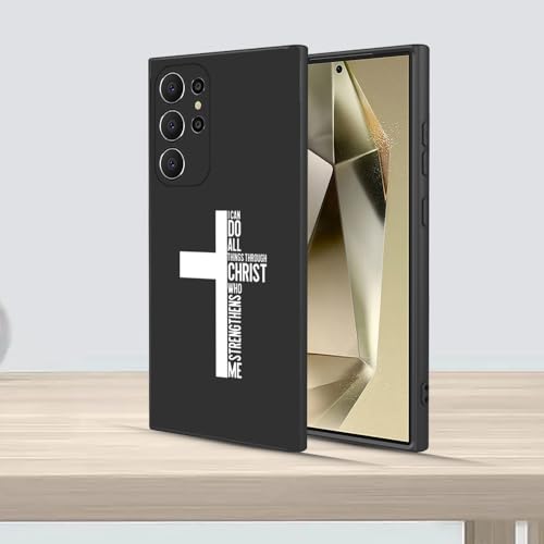 Cross Bible Verse Christian Phone Case for Samsung Galaxy S22 - color: Cross, size: For Samsung Galaxy S22