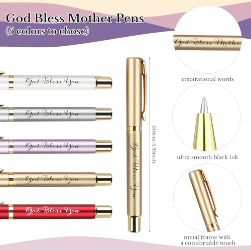 40 Pcs/20 Sets Christian Gifts for Women - 20 Mini Bible Verse Notebooks 20 God Bless You Pens, Mothers Day Church Welcome Gifts Bulk Inspirational Christian Notebook Religious Ballpoint Pen Gift
