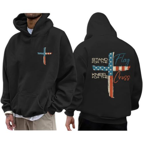 Christian Hoodies for Men God Jesus Cross Faith Religious Christ Hoodie - color: Black1, size: XX-Large