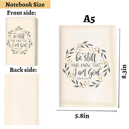 Beige Christian Hard Shell Journal Notebook 200 Sheets (5.8 x 8.3) 02 - color: Multi 1153