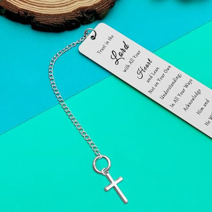 Christian Bookmark Gifts for Women Men Inspirational Religious Gifts Bible Verse Bookmark for Book Lovers Bookworm Reading Lovers Baptism Faith Gift Christmas Easter First Communion Gift