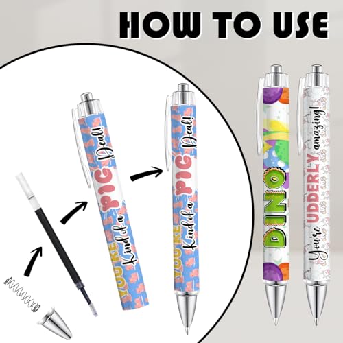 6PCS Animal Pun Ballpoint Pens - Cute and Fun Pens with Smooth Writing Quick-Dry Ink, Inspirational School Supplies and Office Decor, Gift for Students, Teachers and Colleague - style: Animal