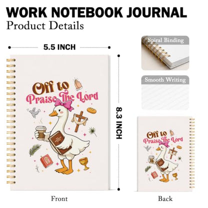 Goose Christian Church Notebook Journal for Women Teen Girls Gifts - color: Goose Lord