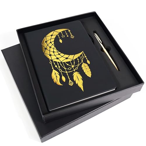 Veway Moon Dream Catcher Journal and Pen Gift Set for Women - style: Moon Dream Catcher
