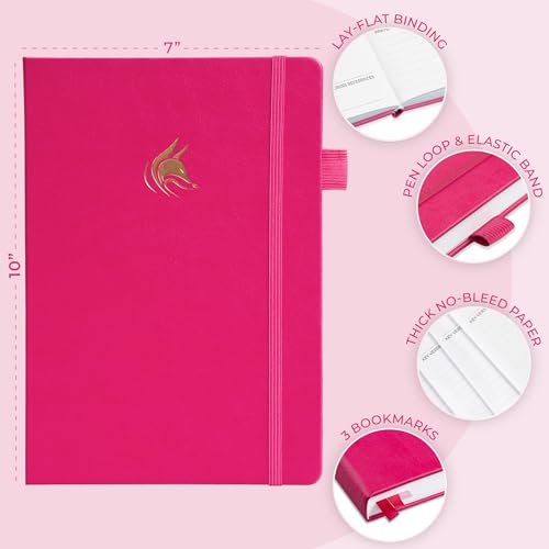Clever Fox Bible Study Journal Premium Guided Notebook 7x10 Fuchsia - color: Fuchsia, size: Smaller than A4 (7" x 10")