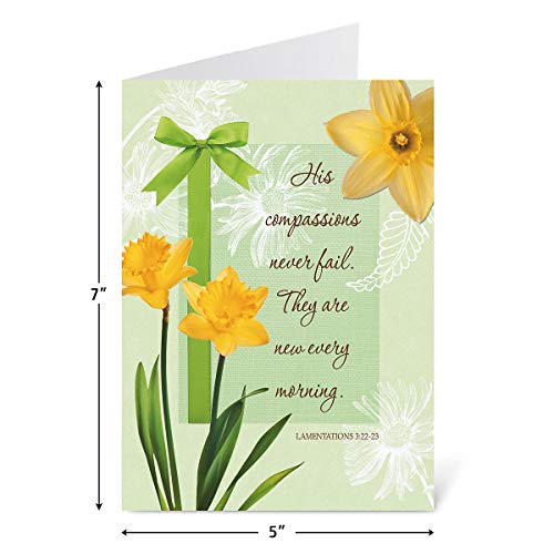 Current Easter Faith Greeting Cards Value Pack - Set of 12 Large 5" x 7", Religious Easter Cards, Inspiring Bible Messages for Christians and Catholics, White Envelopes - color: Faith Pack
