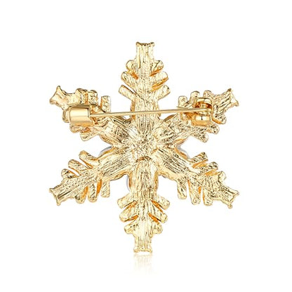 Enamel Brooch Pin For Women Men, Vintage American Flag Crystal Lapel Pin, Christmas Brooch Suit Dress Clips Accessory Gift - style: Christmas Rhinestones Snowflake