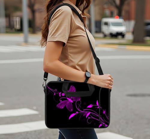 RICHEN 10 inch Messenger Bag Carrying Case Sleeve with Handle Accessory Pocket Fits 7 to 10-Inch Laptop/Notebook/ebooks/Kids Pad (7-10.2 inch, Nice Butterfly) - color: Nice Butterfly, size: 7-10.2 inch