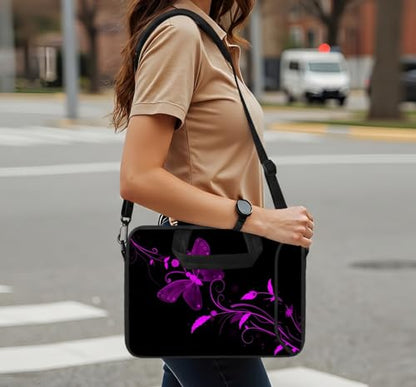 RICHEN 11 11.6 12 12.5 13 inches Case Laptop/Chromebook/Notebook/PC Tablet Travel Case Neoprene Handle Sleeve with Shoulder Strap (11-13.3 inch, Nice Butterfly) - color: Nice Butterfly, size: 11-13.3 inch