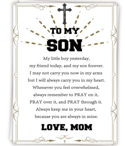 Christian Birthday Card for Son, Religious Gift from Mom - style: AM-448