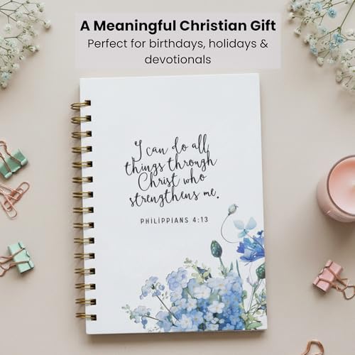 ilohaus Bible Journal for Women, Prayer Journal with Lined Pages, Hardcover - color: Philippians 4:13