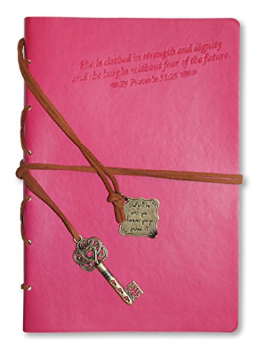 Divinity Boutique Journal with Pink Key Charm, Proverbs 31 (22876) - color: Pink