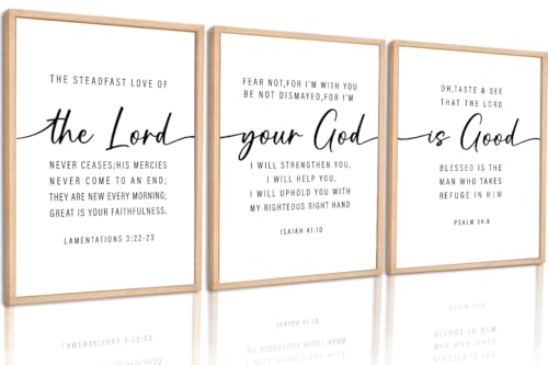 Ybqhd Unframed The Lord Your God Is Good Wall Art Scripture Prints Set of 3