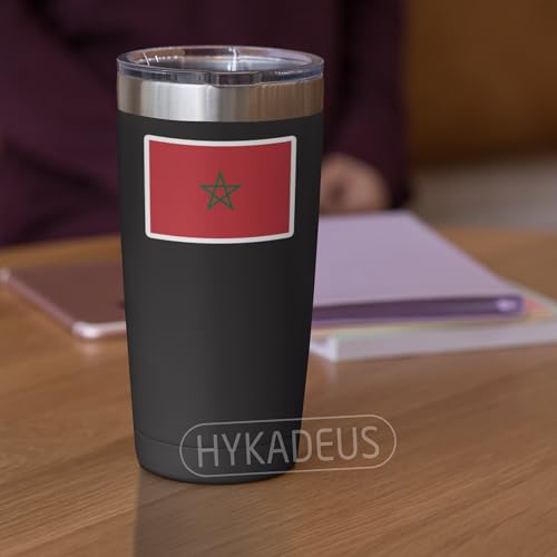 (3Pcs) Morocco Flag Stickers – Moroccan Sticker, Country Flag Vinyl Decal - color: Morocco